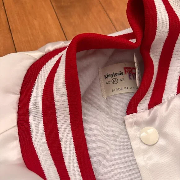 Vintage Satin Nylon Bomber Jacket Dorchester Swingers Cambridge Maryland M Linda - Picture 8 of 8